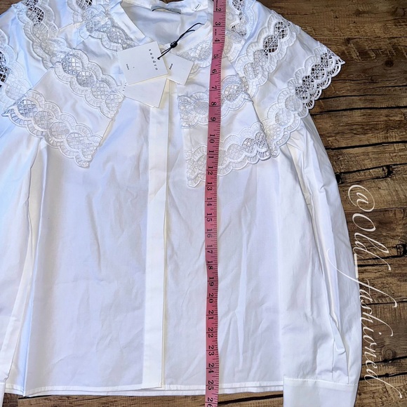 SANDRO Organic Cotton Blouse - Picture 10 of 12